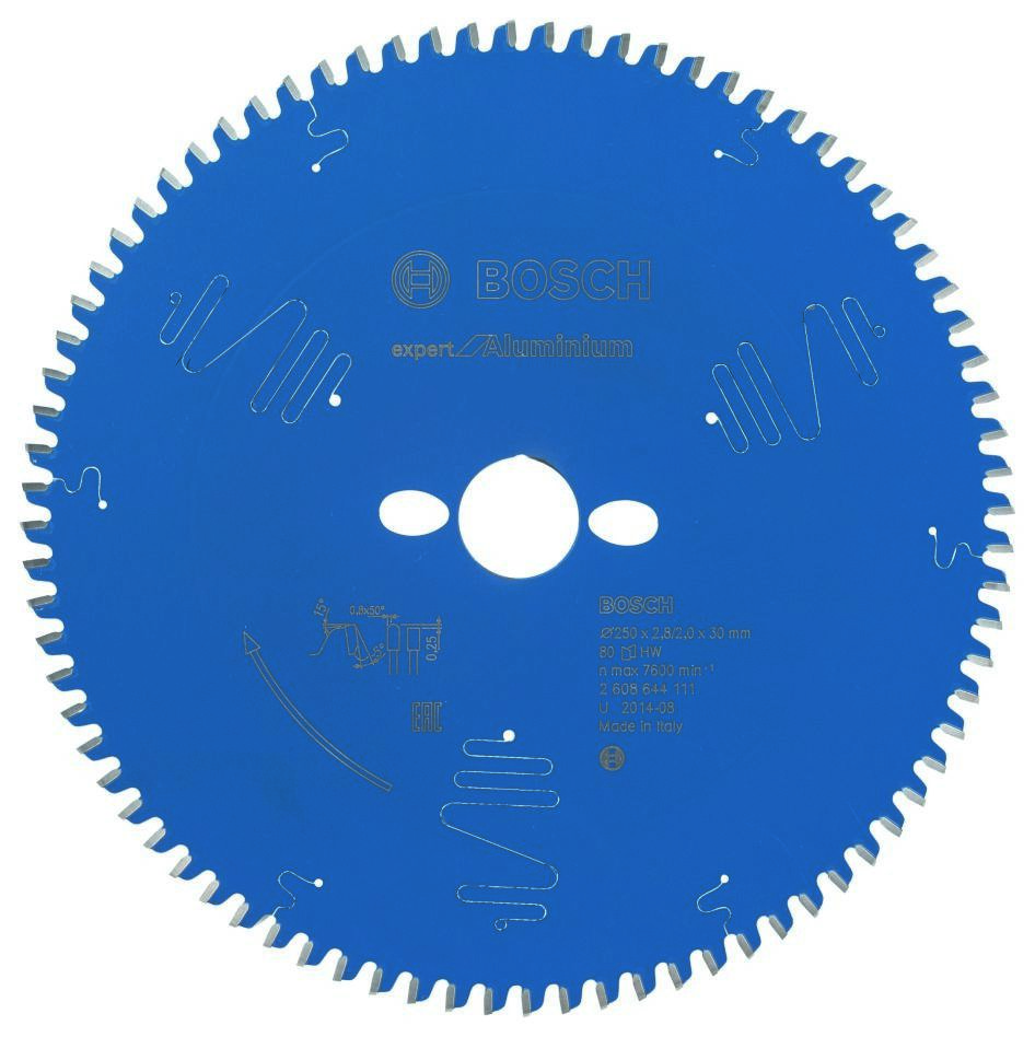 Bosch Blauw Accessoires 2608644111 Carbide Cirkelzaagblad Expert for Aluminium 250 x 30 x 80T