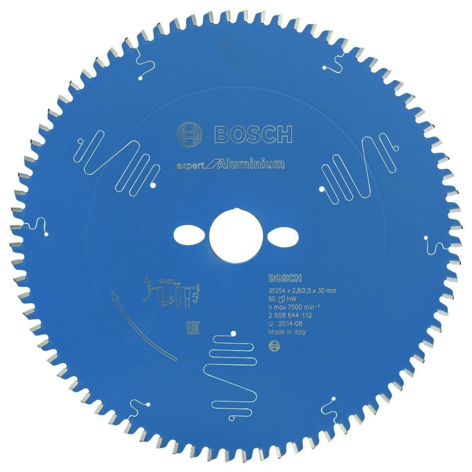 Bosch Blauw Accessoires 2608644112 Carbide Cirkelzaagblad Expert for Aluminium 254 x 30 x 80T