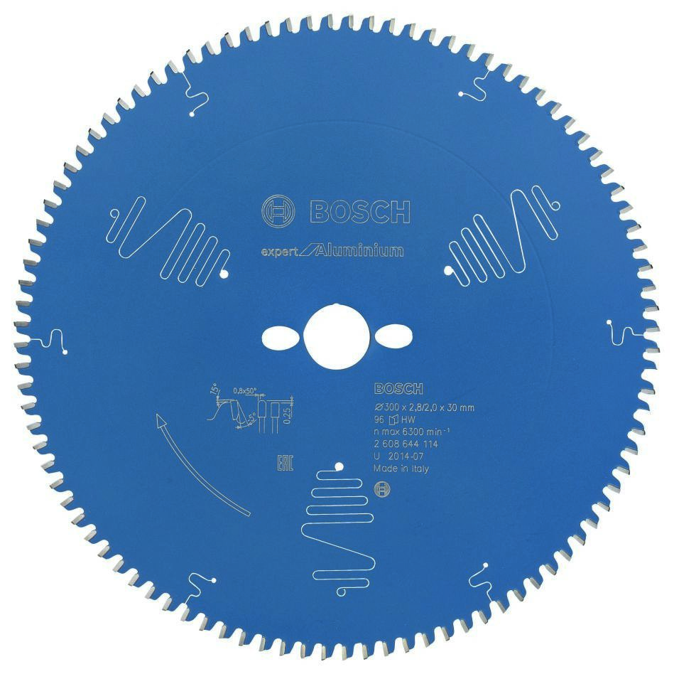 Bosch Blauw Accessoires 2608644114 Carbide Cirkelzaagblad Expert for Aluminium 300 x 30 x 96T