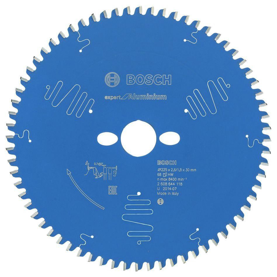 Bosch Blauw Accessoires 2608644118 Carbide Cirkelzaagblad Expert for Aluminium 225 x 30 x 68T