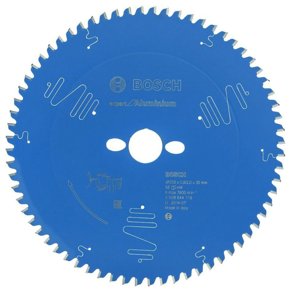 Bosch Blauw Accessoires 2608644119 Carbide Cirkelzaagblad Expert for Aluminium 250 x 30 x 68T