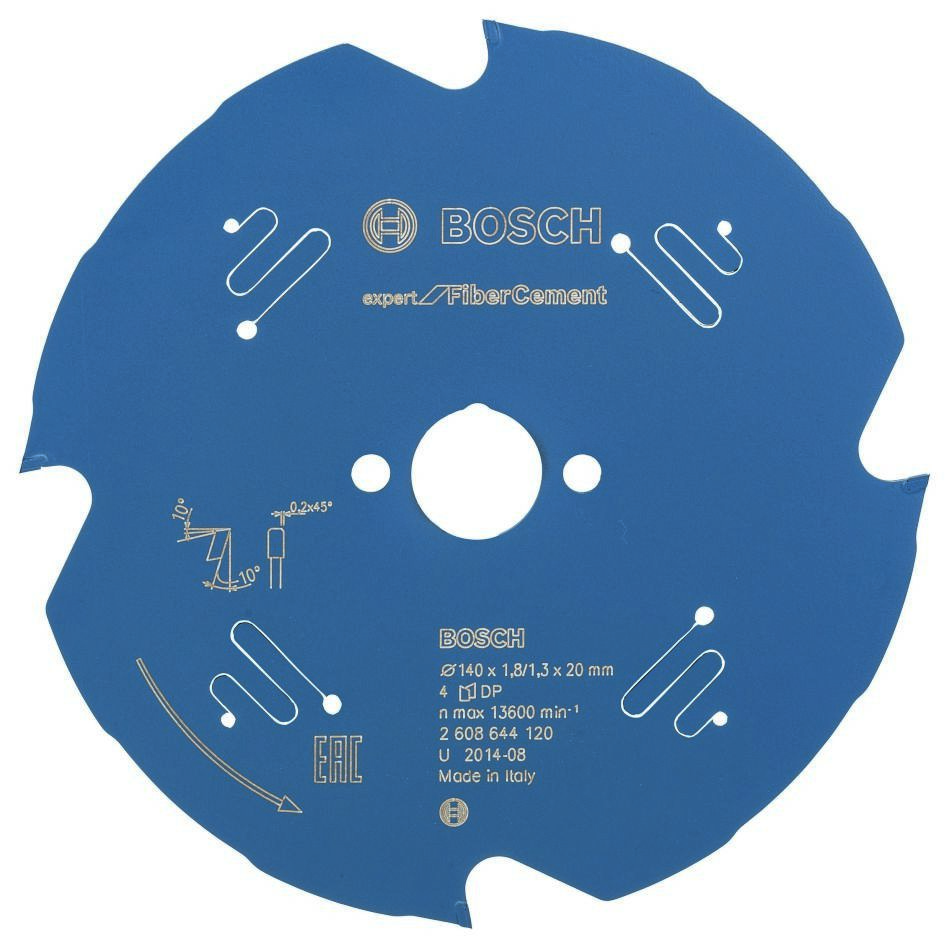 Bosch Blauw Accessoires 2608644120 Carbide Cirkelzaagblad Fibre Cement Expert 140 x 20 x 4T