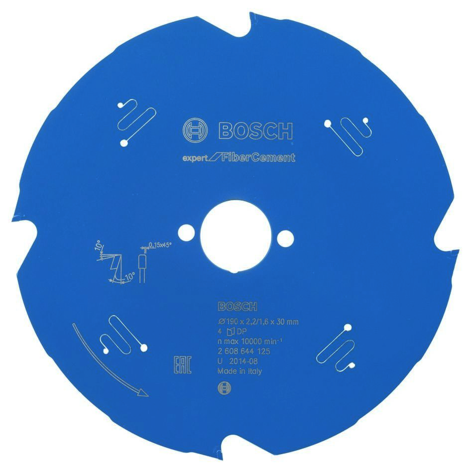Bosch Blauw Accessoires 2608644125 Carbide Cirkelzaagblad Expert for Fibre Cement 190 x 30 x 4T