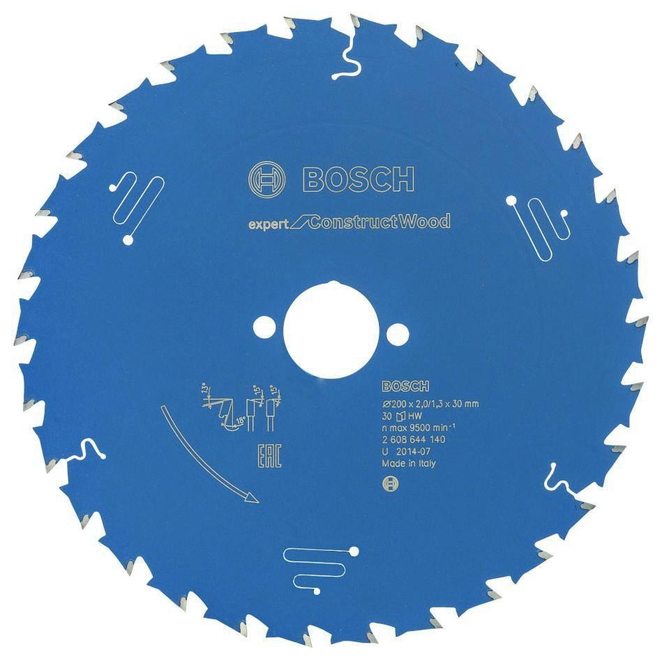 Bosch Blauw Accessoires 2608644140 Carbide Cirkelzaagblad Expert for Construct Wood 200 x 30 x 30T
