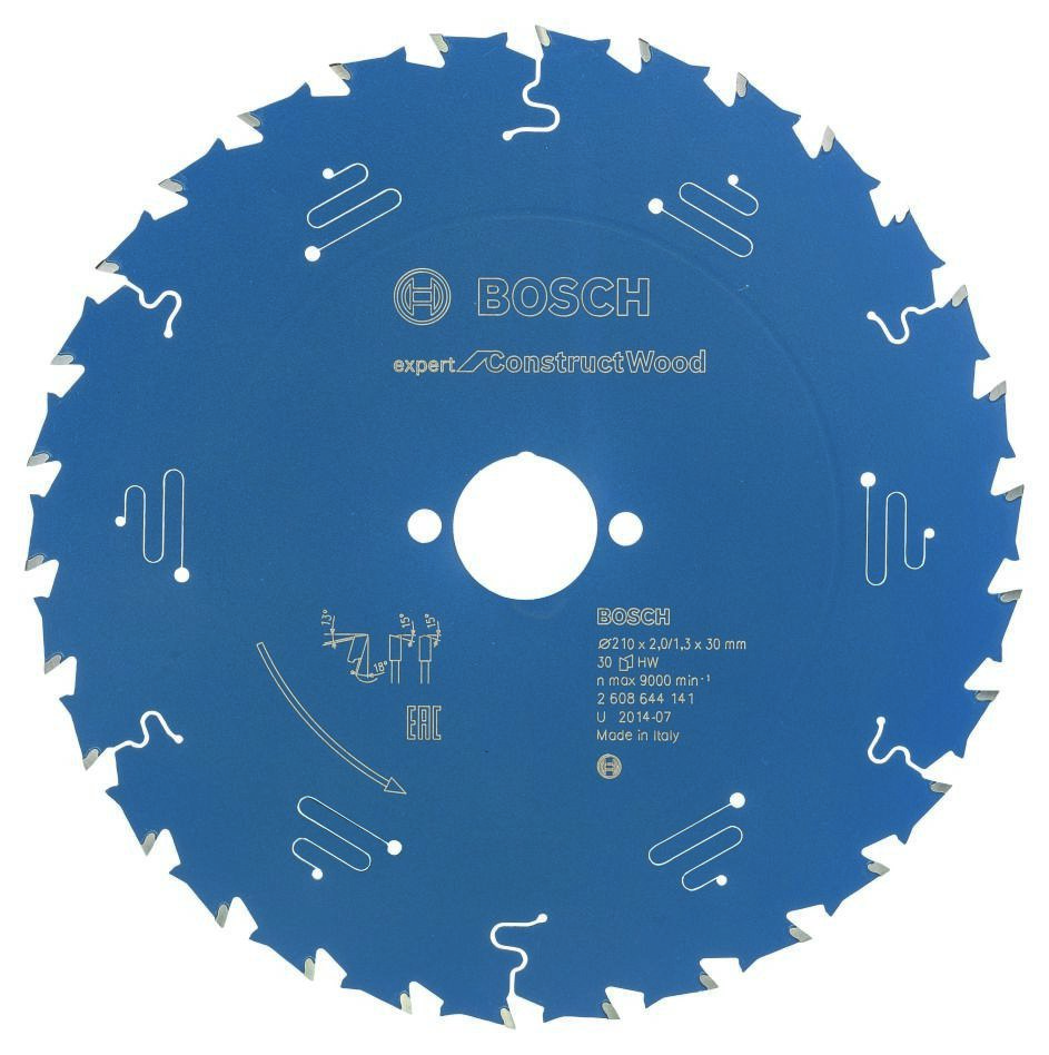 Bosch Blauw Accessoires 2608644141 Carbide Cirkelzaagblad Expert for Construct Wood 210 x 30 x 30T