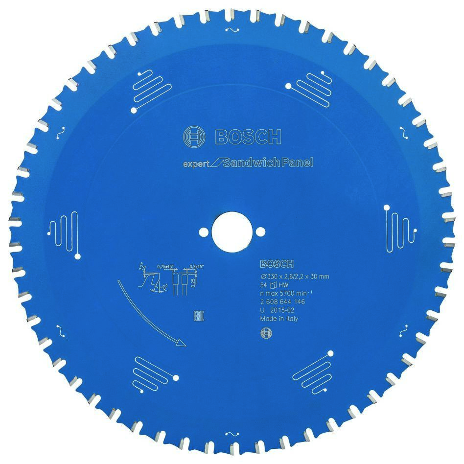 Bosch Blauw Accessoires 2608644146 Carbide Cirkelzaagblad Expert for Sandwich Panel 330 x 30 x 54T