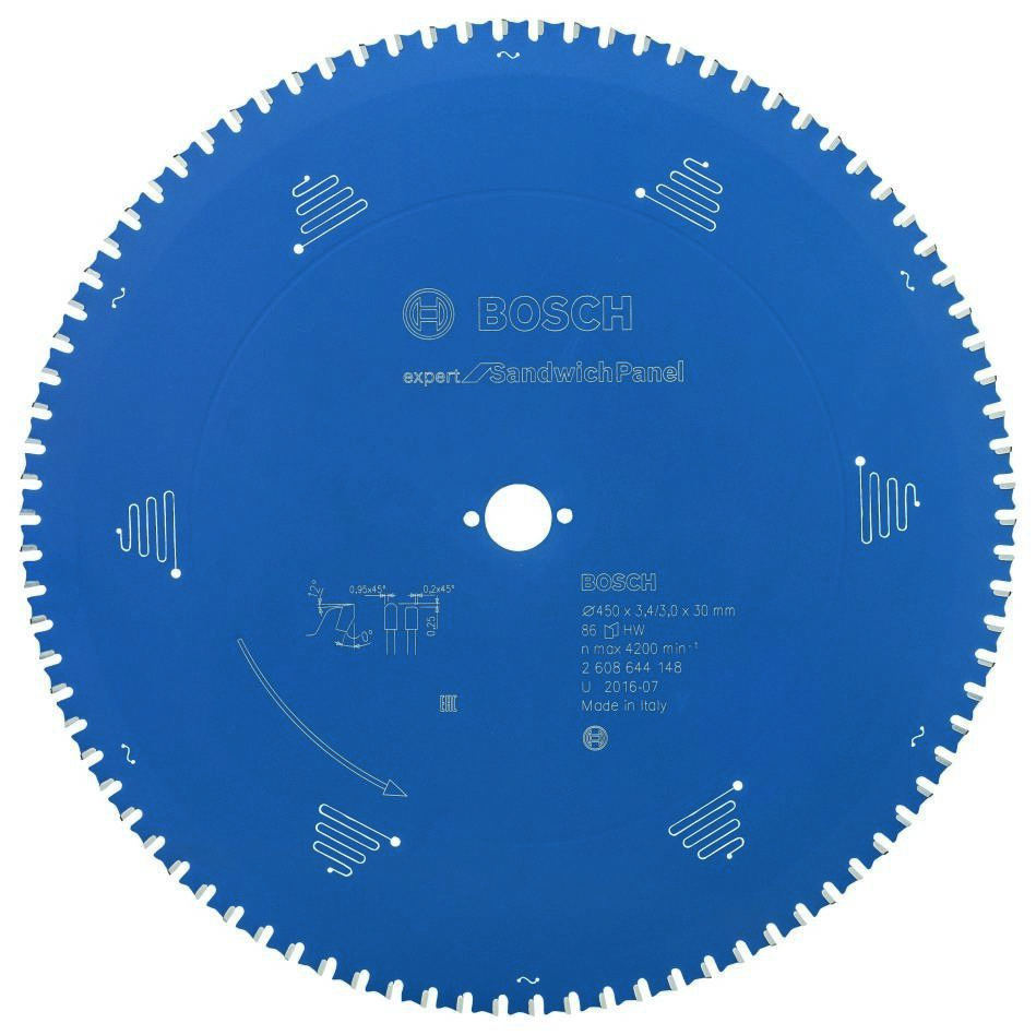 Bosch Blauw Accessoires 2608644148 Carbide Cirkelzaagblad Expert for Sandwich Panel 450 x 30 x 86T