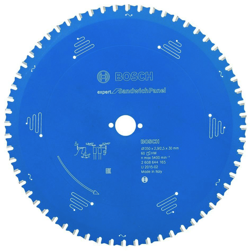 Bosch Blauw Accessoires 2608644165 Carbide Cirkelzaagblad Expert for Sandwich Panel 350 x 30 x 60T