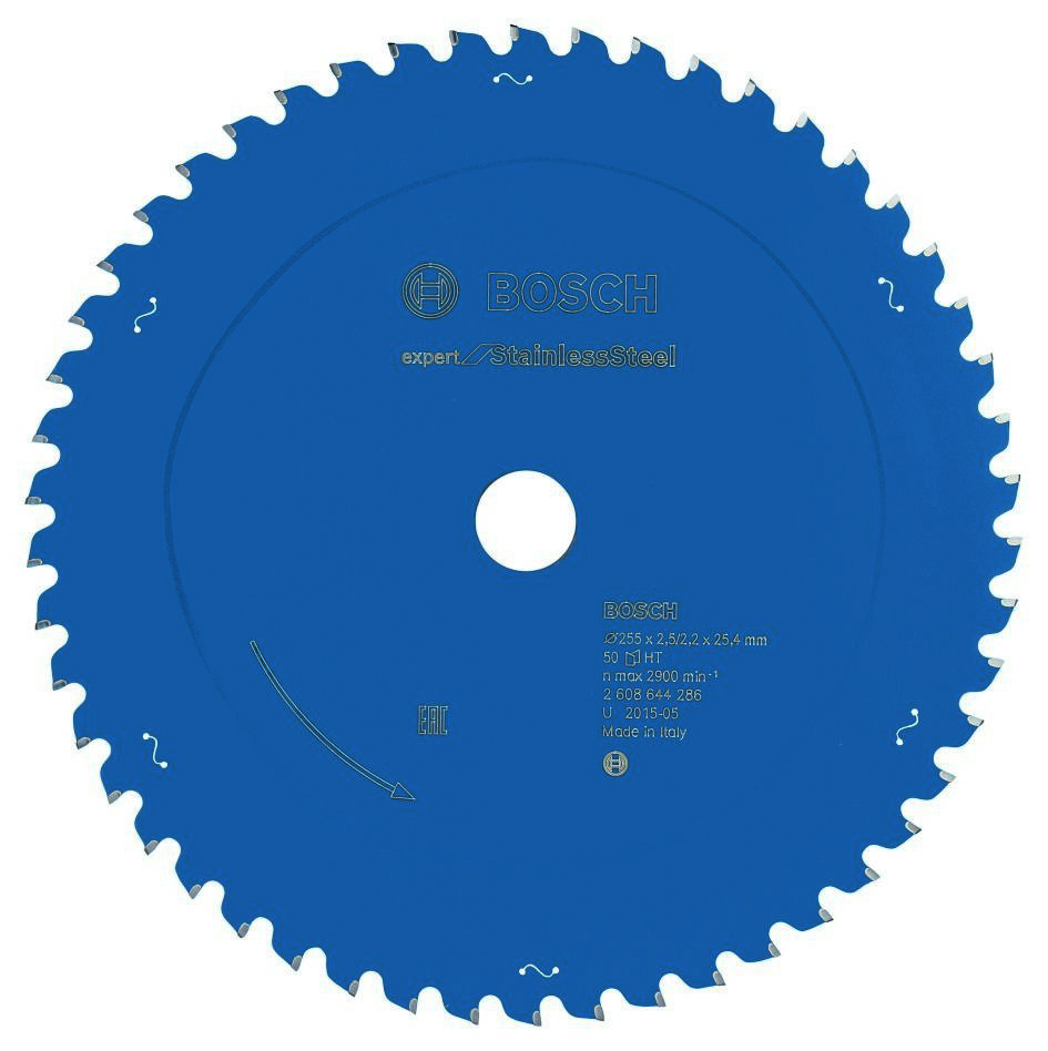 Bosch Blauw Accessoires 2608644286 Carbide Cirkelzaagblad Expert for Stainless Steel 255 x 25,4 x 50T
