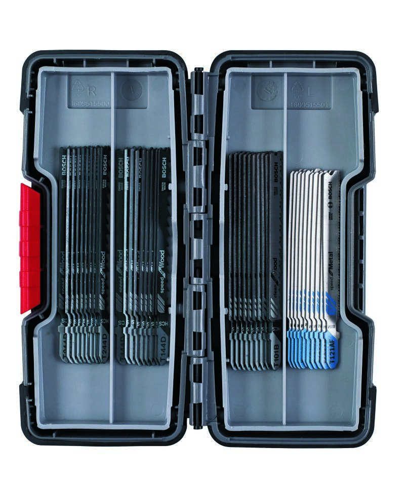 Bosch Blauw Accessoires 2607010904 40-delige set decoupeerzaagbladen Wood and Metal T 244 D (10x), T 144 D (10x), T 101 B (10x), T 121 AF (10x)