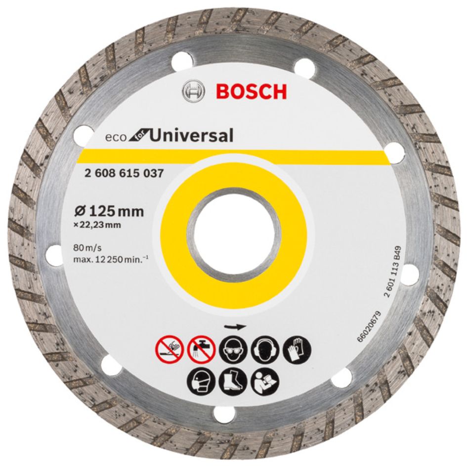 Bosch Blauw Accessoires 2608615037 Diamantschijf Universal Turbo Bosch Line 125x22,23x2,4x7