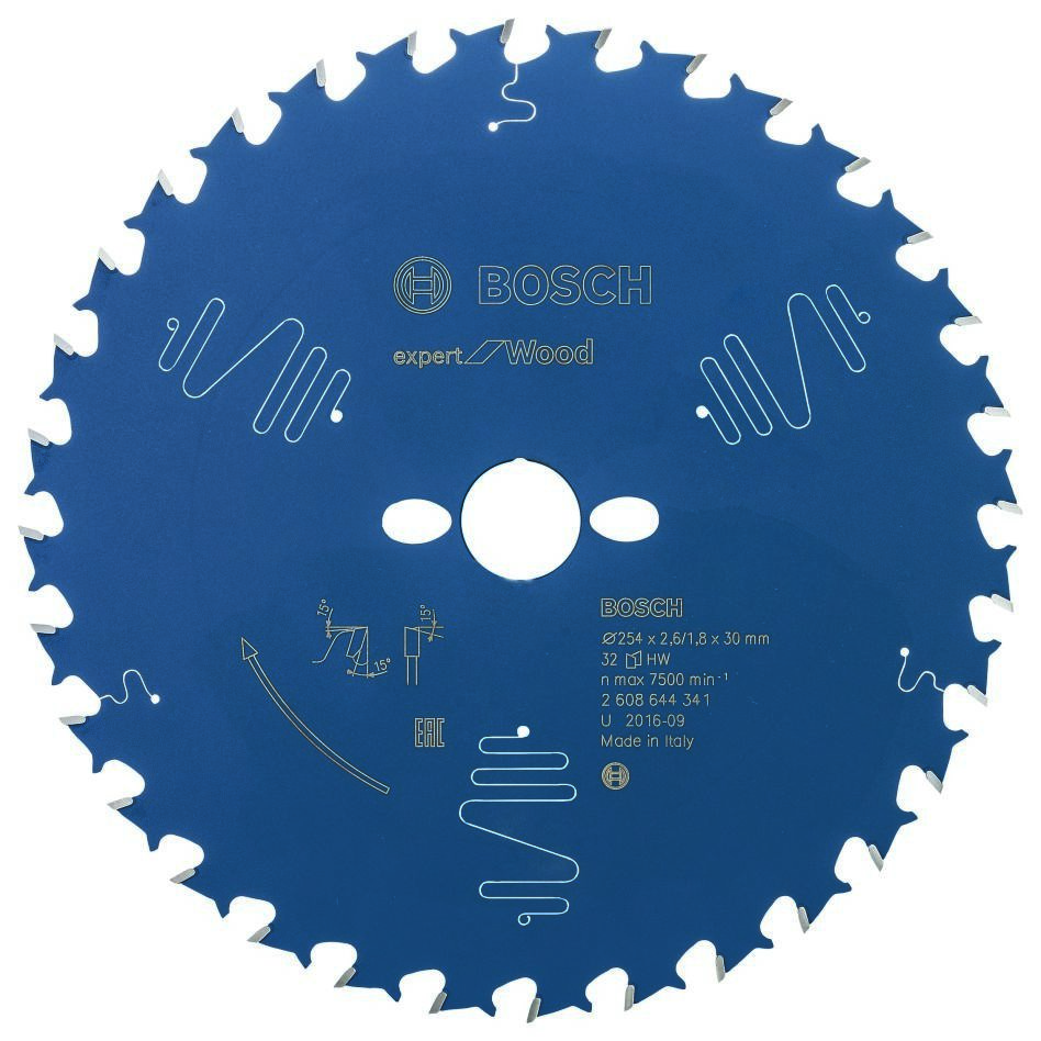 Bosch Blauw Accessoires 2608644341 Carbide Cirkelzaagblad Expert for Wood 254 x 30 x 32T