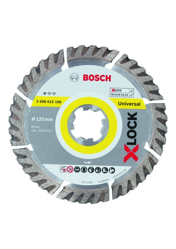 Bosch Blauw Accessoires 2608615166 X-LOCK Diamantdoorslijpschijf Best for Universal 125 x 22,23 x 2,0 x 10,0 mm 2608615166