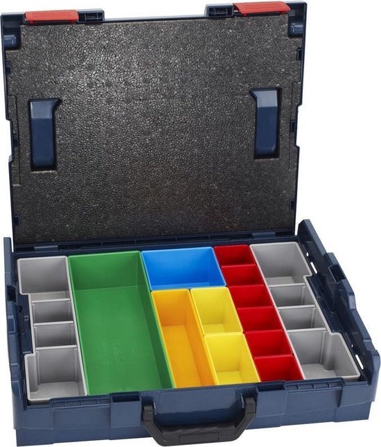 Bosch Blauw Accessoires 1600A016NA L-boxx I 102 mm 13- delig met inzetbakjes