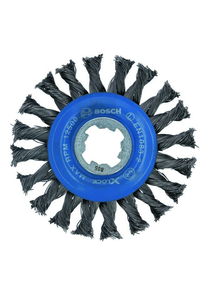 Bosch Blauw Accessoires 2608620731 X-LOCK Schijfborstel Heavy for Metal 115 mm getordeerde draad staal