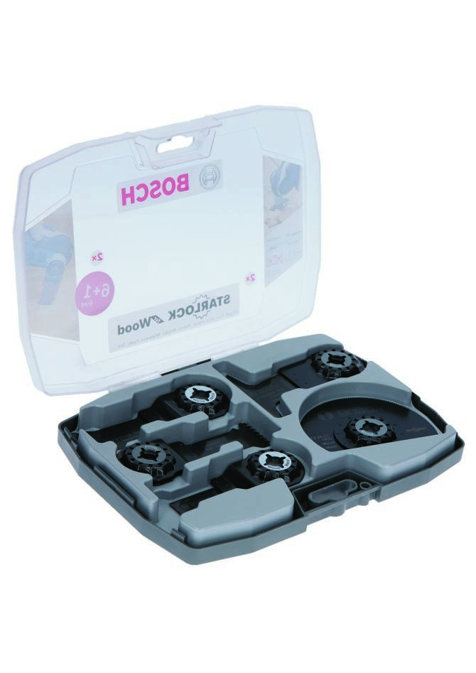 Bosch Blauw Accessoires 2608664623 7-delige multitool accessoireset hout voor Bosch multitool met starLock aansluiting