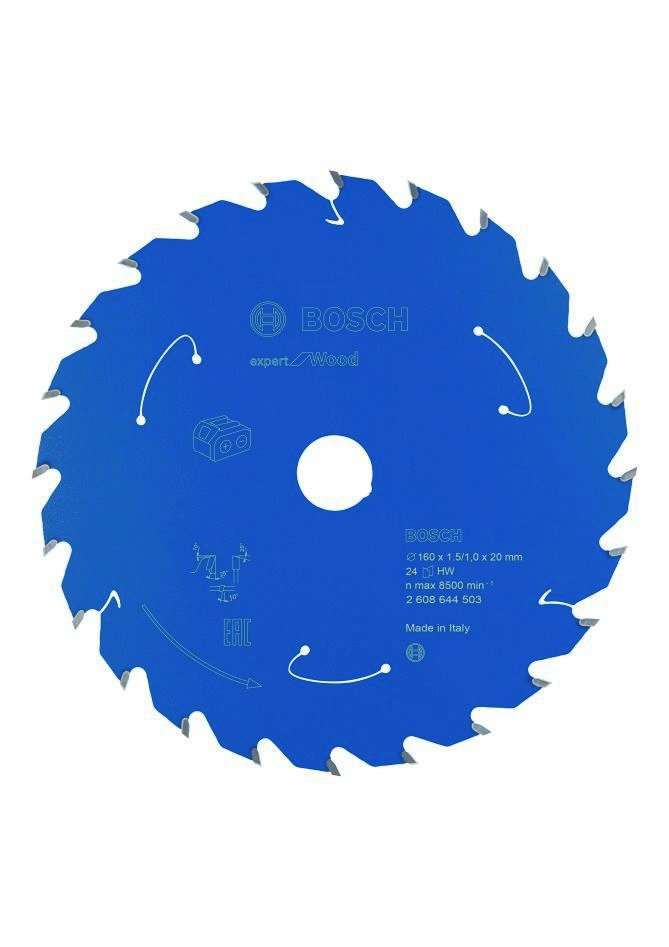 Bosch Blauw Accessoires 2608644503 Carbide Cirkelzaagblad Wood Expert voor accuzagen 160 x 20 x T24