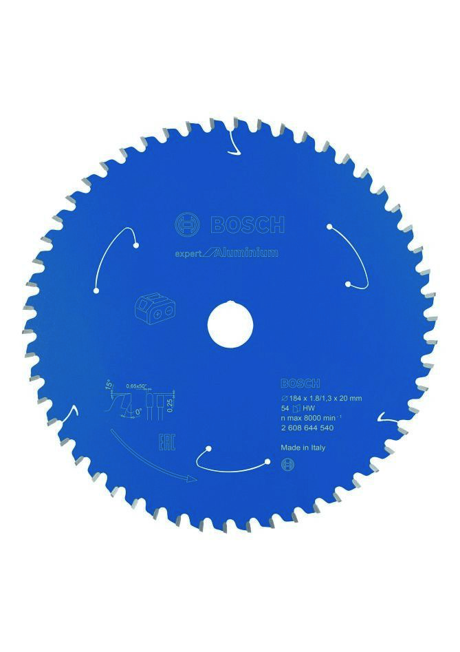 Bosch Blauw Accessoires 2608644540 Carbide Cirkelzaagblad Aluminium Expert voor accuzagen 184 x 20 x T54