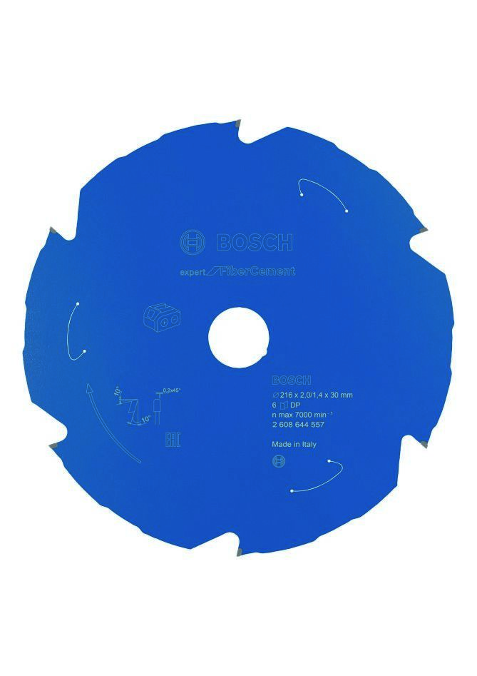 Bosch Blauw Accessoires 2608644557 Carbide Cirkelzaagblad Fibre Cement Expert voor accuzagen 216 x 30 x T6 2608644557