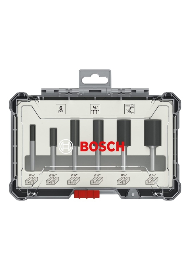 Bosch Blauw Accessoires 2607017467 6-d Frezenset rechte Schacht 1/4"