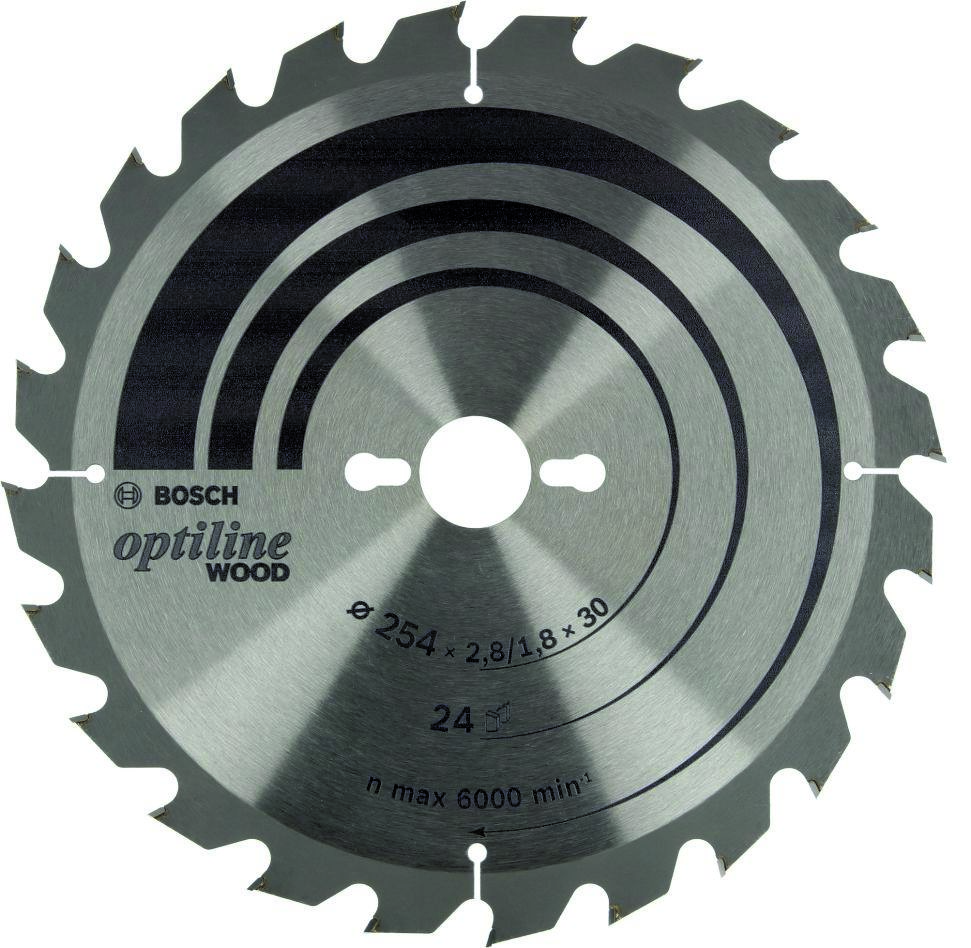 Bosch Blauw Accessoires 2608838412 Blad Opt Wood 254x30x2.8/1.8x24T