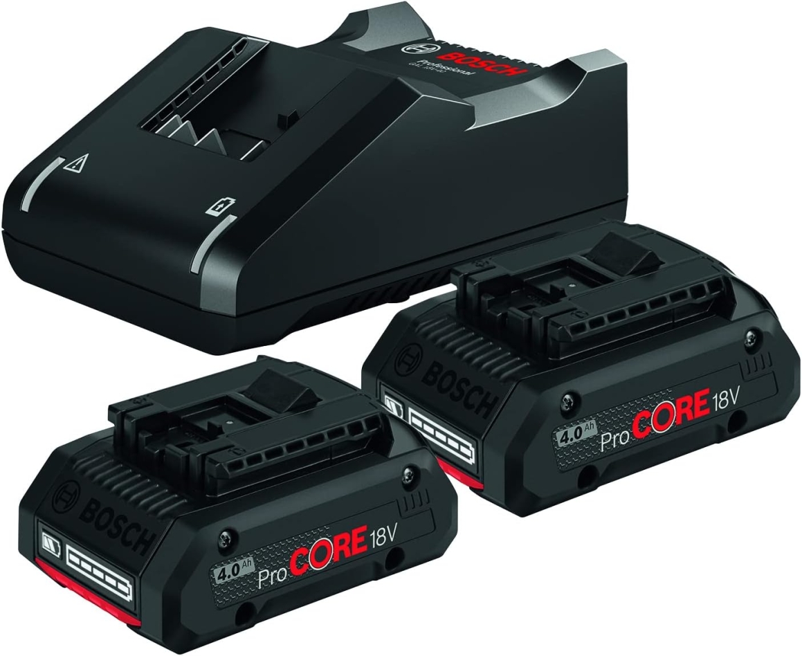 Bosch Blauw Accessoires 1600A01BA3 Starterset 18V Advanced - 2 x Accu ProCORE 18V 4,0Ah + lader GAL 18 V-40
