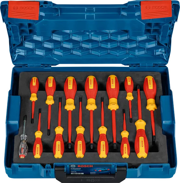 Bosch Blauw Accessoires 1600A02NF9 Schroevendraaierset VDE 14-delig in L-boxx