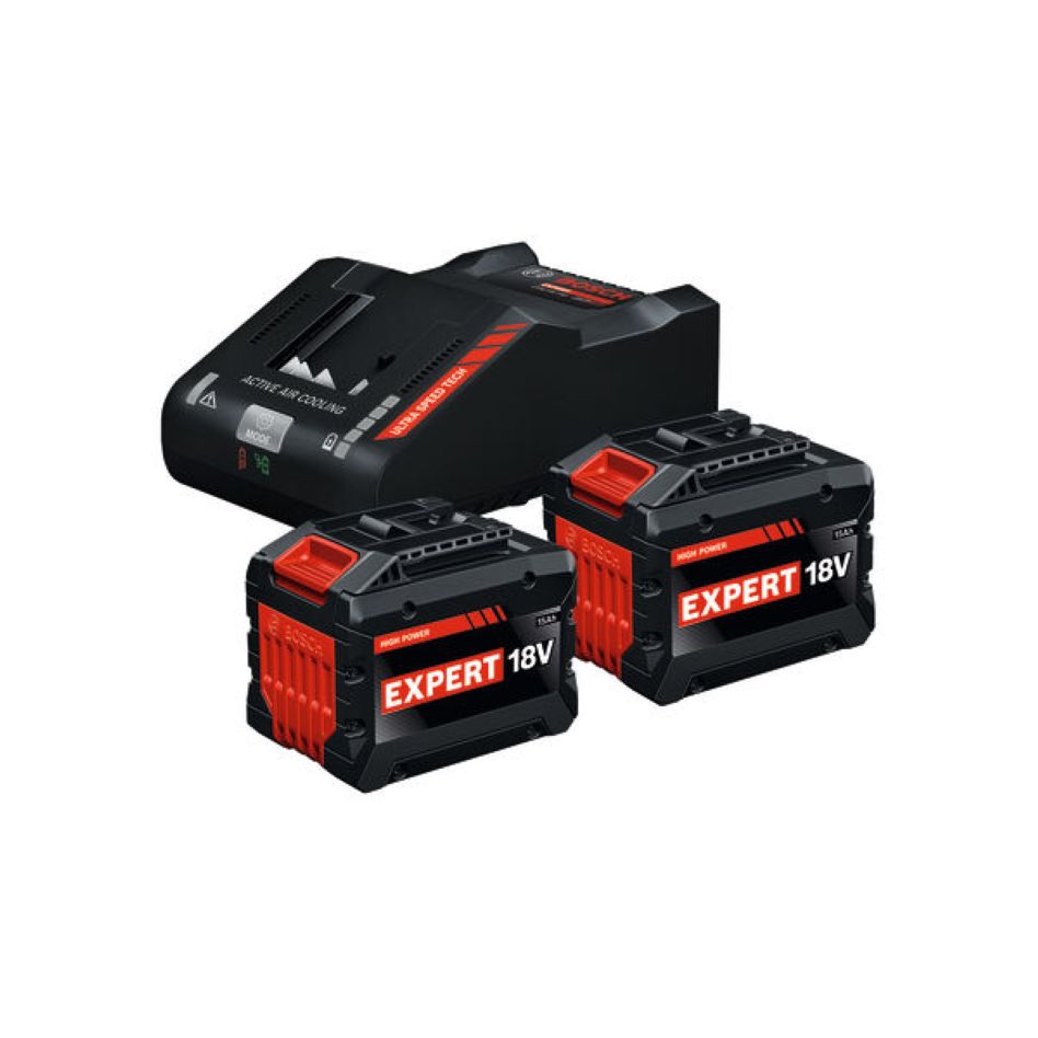 Bosch Blauw Accessoires 1600A0373Z EXBA18V-150/160 Accu Starterset 2x EXBA18V-150 en lader EXAL18V-160 in doos