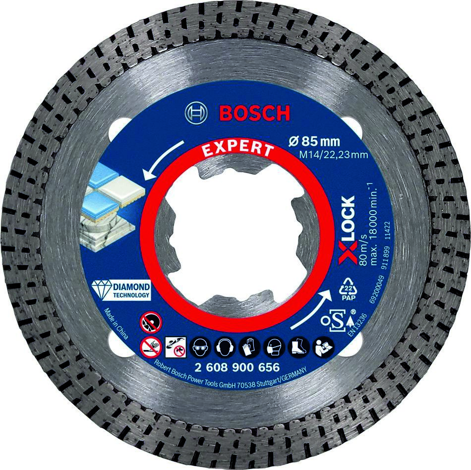Bosch Blauw Accessoires 2608900656 Expert HardCeramic X-LOCK diamantdoorslijpschijf 85 x 22,23 x 1,6 x 7 mm