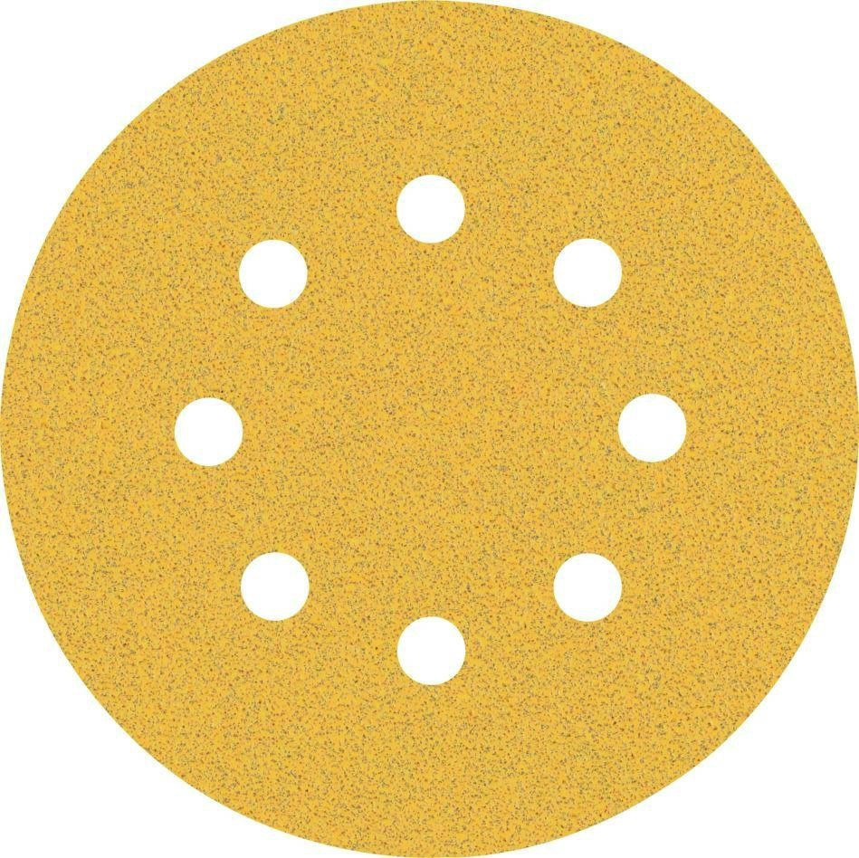 Bosch Blauw Accessoires 2608900805 Expert C470 schuurpapier met 8 gaten voor excenterschuurmachines 125 mm, K80 5 stuks