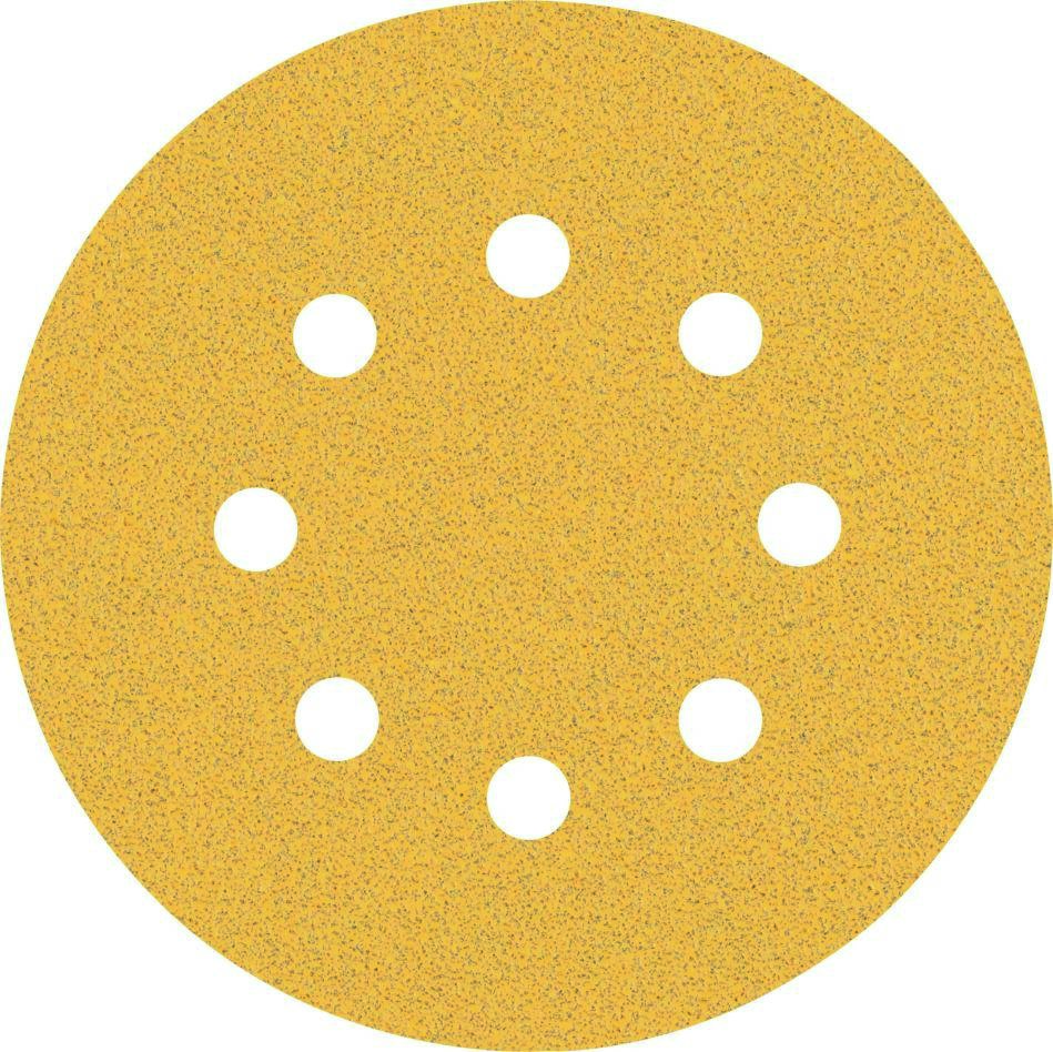 Bosch Blauw Accessoires 2608900910 Expert C470 schuurpapier met 8 gaten voor excenterschuurmachines 125 mm, K80 50 stuks