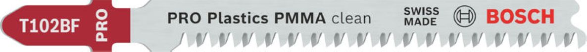 Bosch Blauw Accessoires 2608655102 PRO Plastics PMMA clean T102BF decoupeerzaagblad, 92 mm, 2-delig
