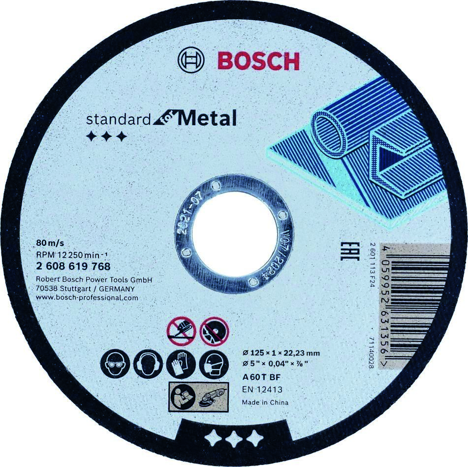 Bosch Blauw Accessoires 2608619768 Slijpschijf Standard Metal 125x1x22.23