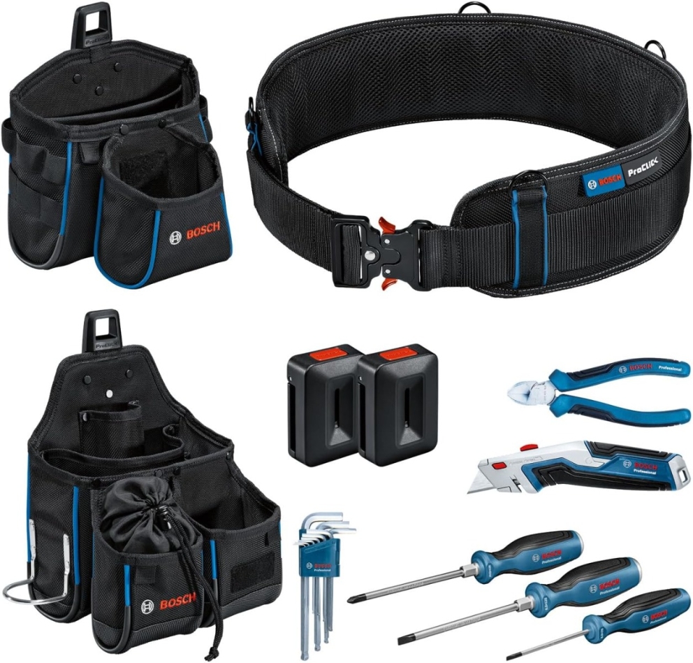 Bosch Blauw Accessoires 1600A02H5C Gereedschapsgordel en Handgereedschapsset Professional