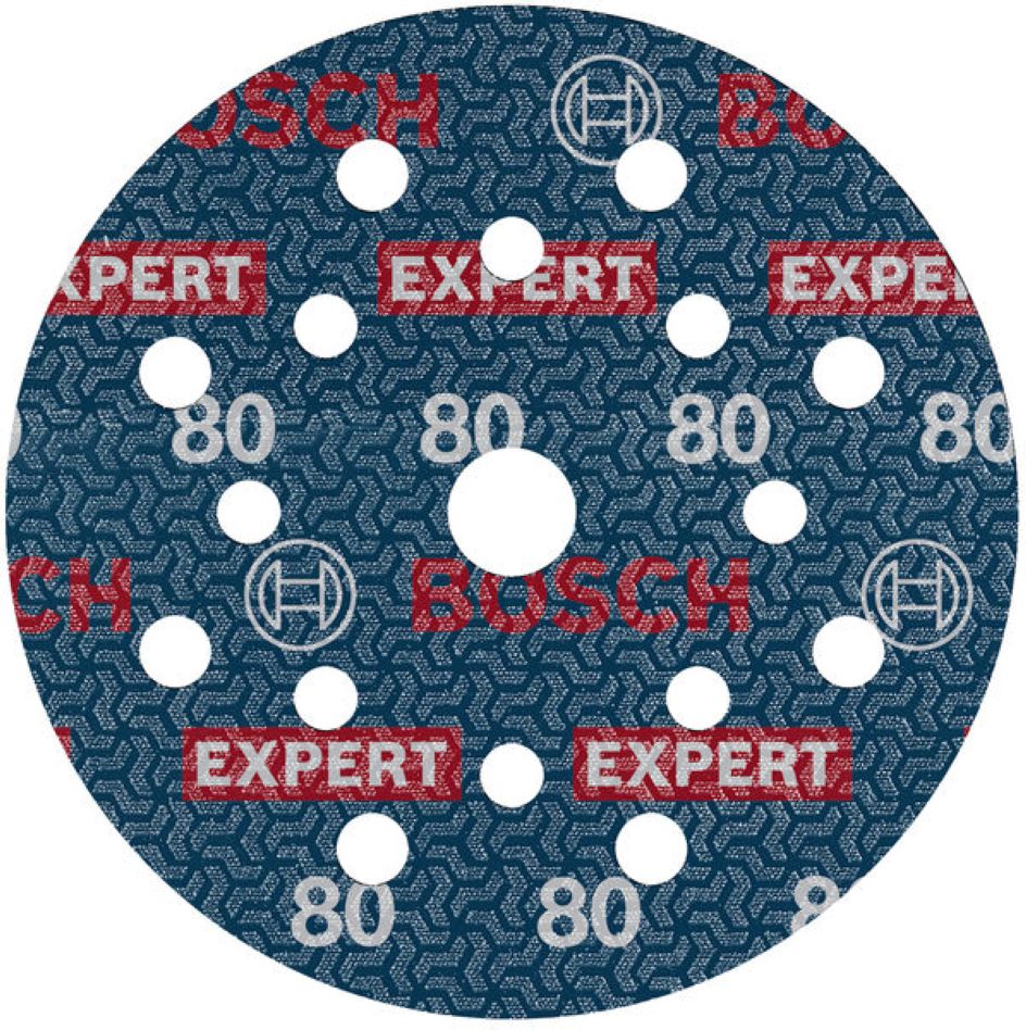 Bosch Blauw Accessoires 2608902417 EXPERT Schuurschijf O780 met film onderlaag 125 mm G80 BULKVEL gelabeled