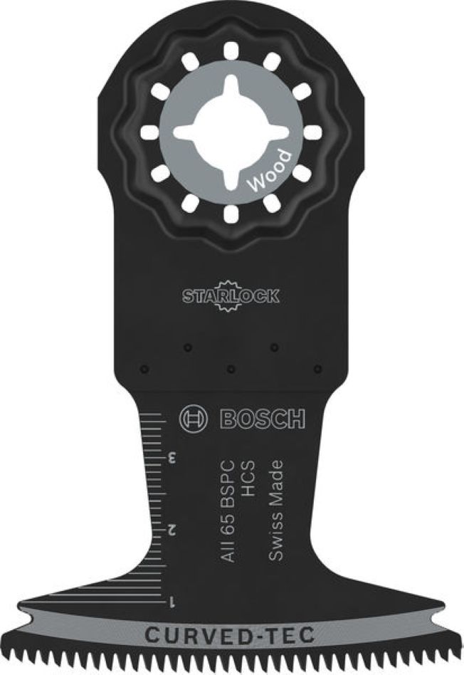 Bosch Blauw Accessoires 2608669261 Starlock Invalzaagblad breed AII 65 BSPC HCS Hardwood Curved-Tec 65 x 40 25ST Bulk