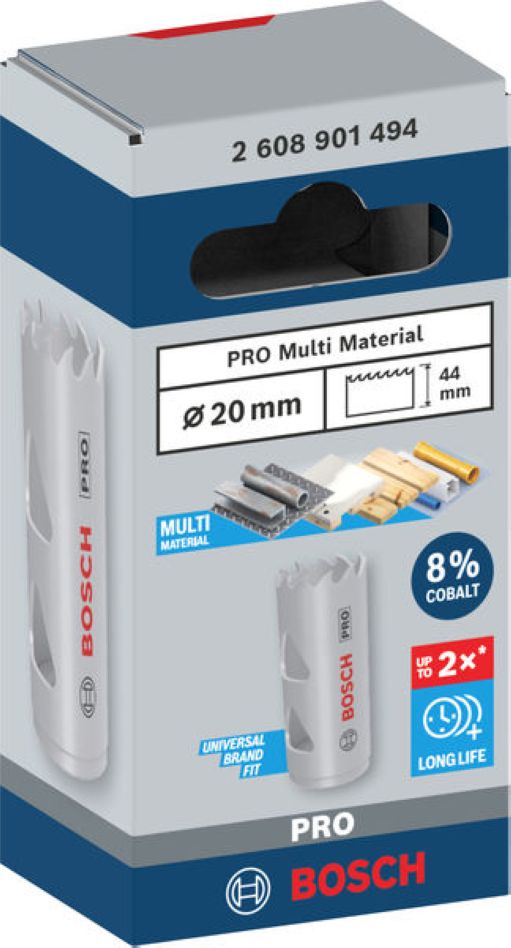 Bosch Blauw Accessoires 2608901494 PRO Multi Material gatzaag 20 mm met schroefdraad