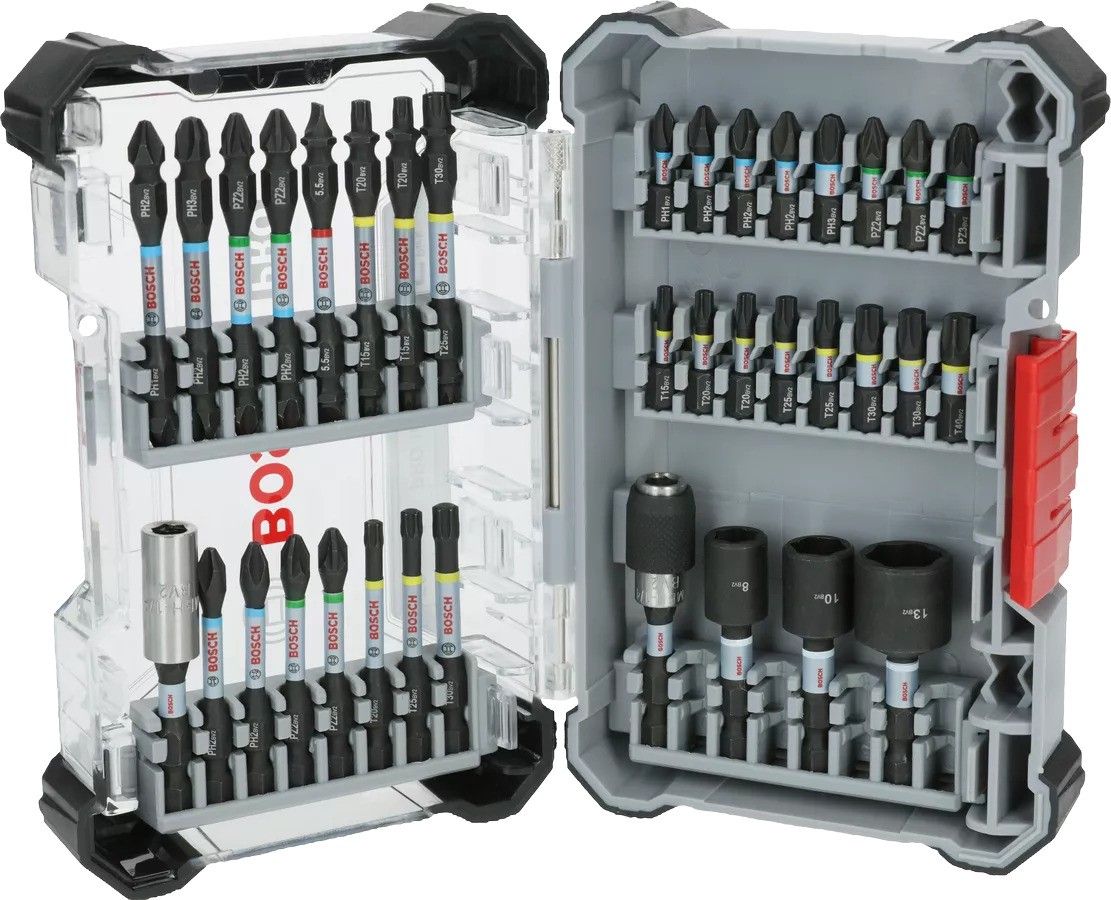 Bosch Blauw Accessoires 2608521U73 PRO Impact Schroefbitset, 36-delig