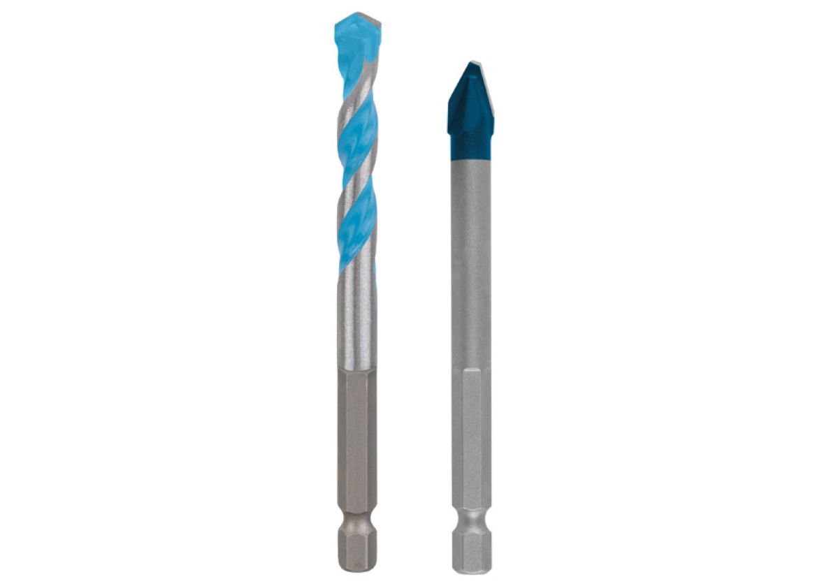 Bosch Blauw Accessoires 2608902367 EXPERT universeelboor HEX-9 MultiConstruction + EXPERT tegelboor HEX-9 Hard Ceramic, 8mm