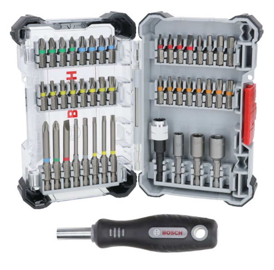 Bosch Blauw Accessoires 2607017733 Schroefbitset met schroevendraaier 44-delig