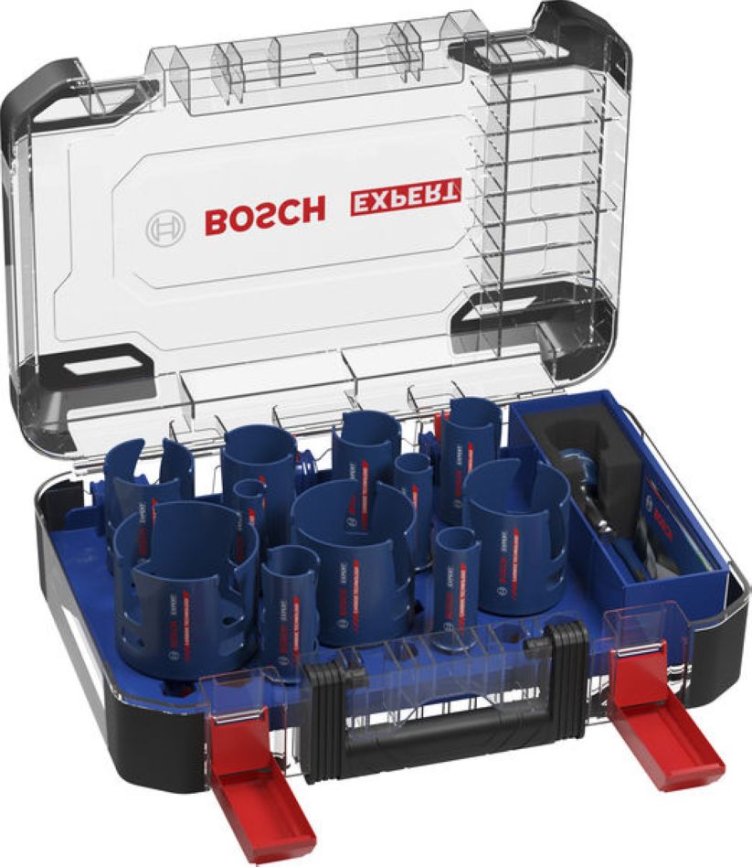 Bosch Blauw Accessoires 2608901950 EXPERT Power-Change Gatzagenset Construction Material Universeel 20/22/25/32/35/40/44/51/60/68/76mm 15-delig
