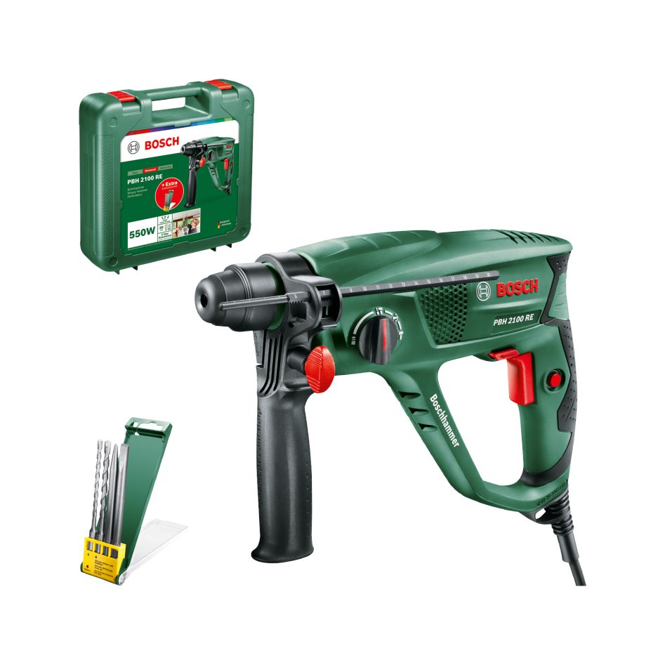 Bosch Groen 06033A9302 PBH 2100 RE Boorhamer set in koffer