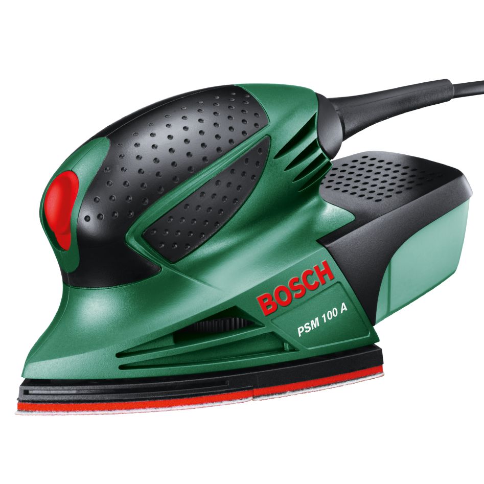 Bosch Groen 06033B7000 PSM 100 A Multischuurmachine + Schuurpapier 3x Red Wood