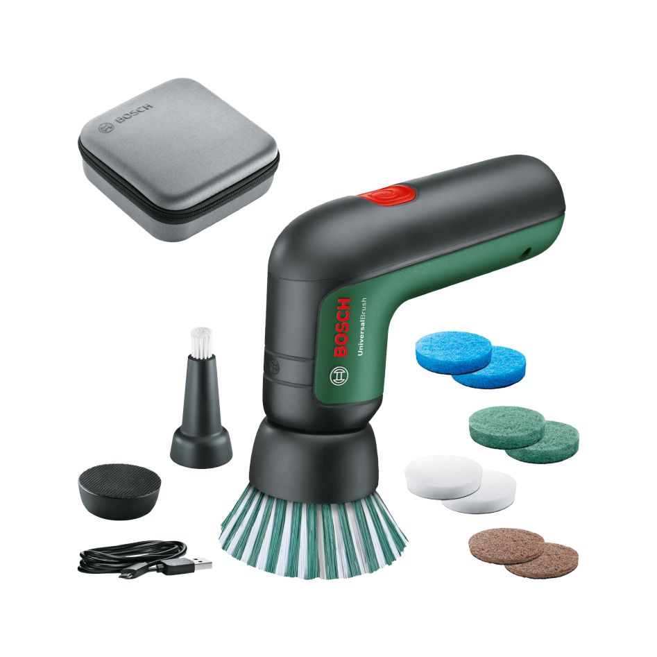 Bosch Groen 06033E0002 UniversalBrush Accureinigingsborstel set 3.6V 1,5 Ah en Micro-USB lader