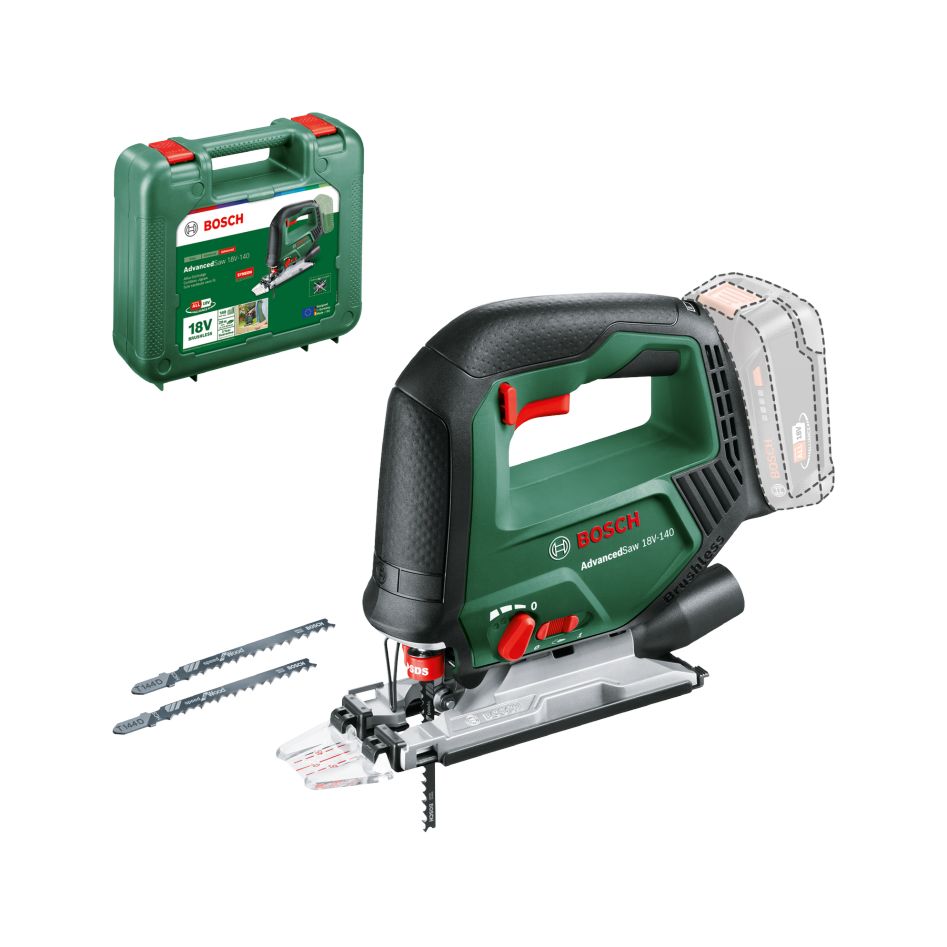 Bosch Groen 0603013002 AdvancedSaw 18V-140 Accudecoupeerzaag excl. accu's en lader in koffer
