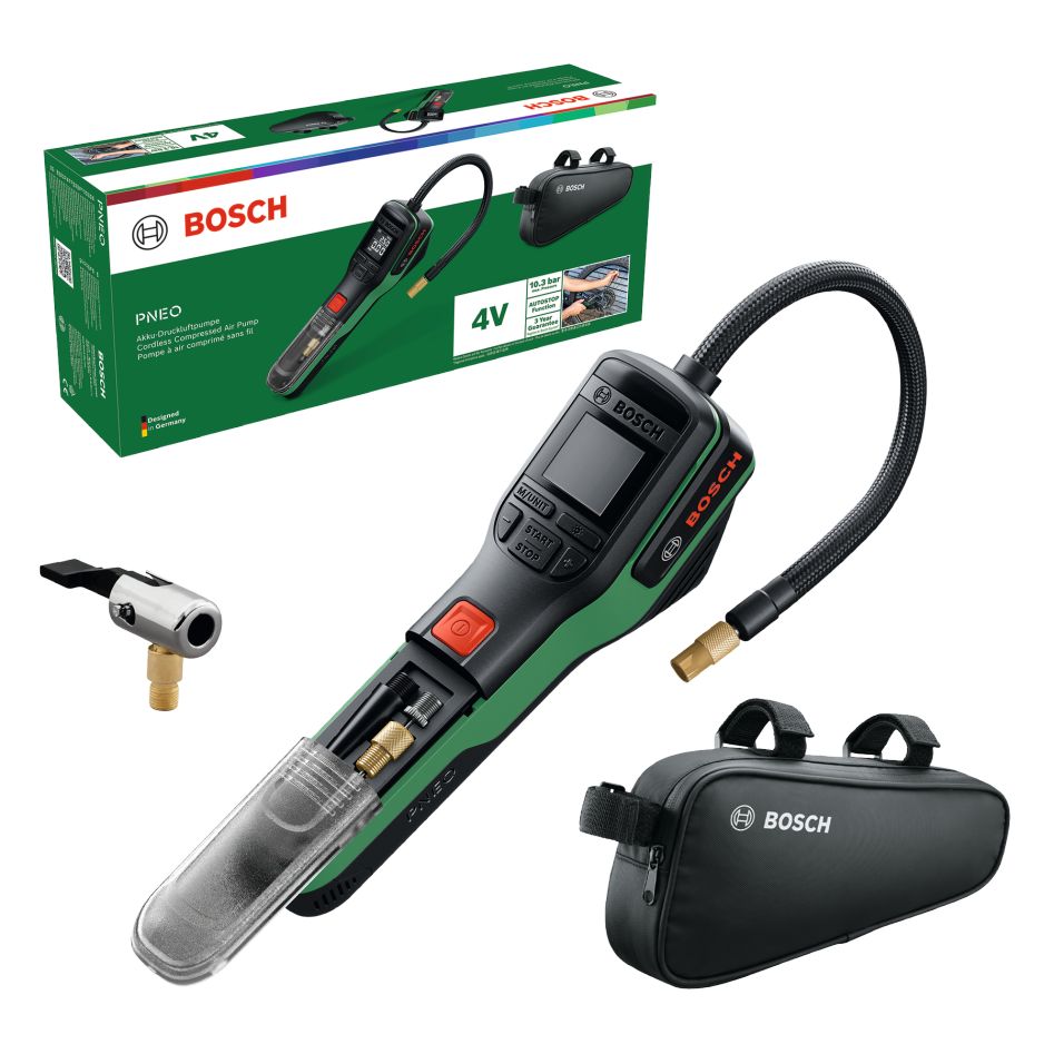 Bosch Groen 0603947501 PNEO 4V Bike Acculuchtpompset 1x 4V accu 3.0Ah accu in doos