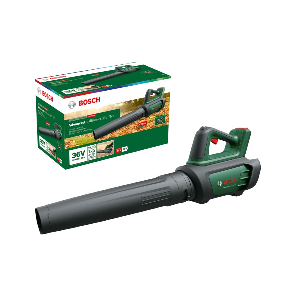 Bosch Groen 06008C6001 AdvancedLeafBlower 36V-750 Accubladblazer excl. accu's en lader in doos