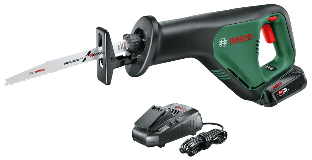 Bosch Groen 06033B2403 Accu reciprozaag AdvancedRecip 18 (45-min lader, 18 V Li-Ion accu (2,5 Ah) en gratis zaagblad)