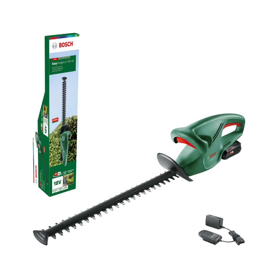 Bosch Groen 0600849H02 EasyHedgeCut 18-45 Accuheggenschaar 1x 18V 2,0 Ah en lader AL1810CV