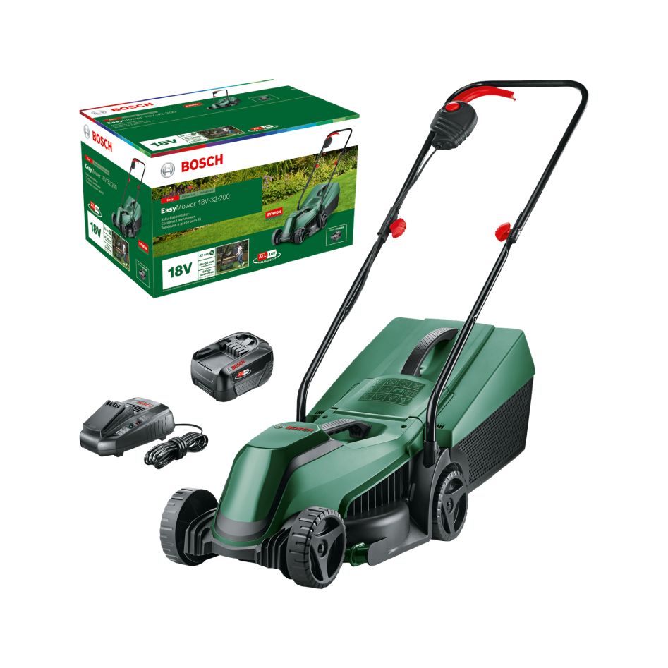 Bosch Groen 06008B9D00 EasyMower 18V-32-200 Accumaaier 1 x 4,0 Ah en lader AL1830